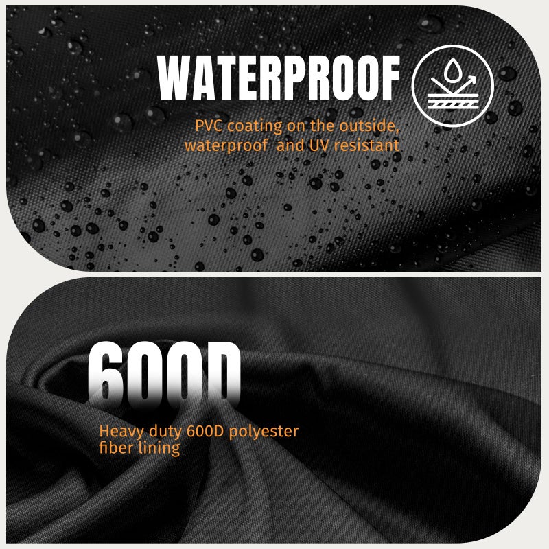 SHINESTAR Grill Cover for Weber Spirit 200/300 Series, Also Fits for Spirit II 300, Double Straps and Built-in Vents, Waterproof, 52-Inch, Black - Image 4